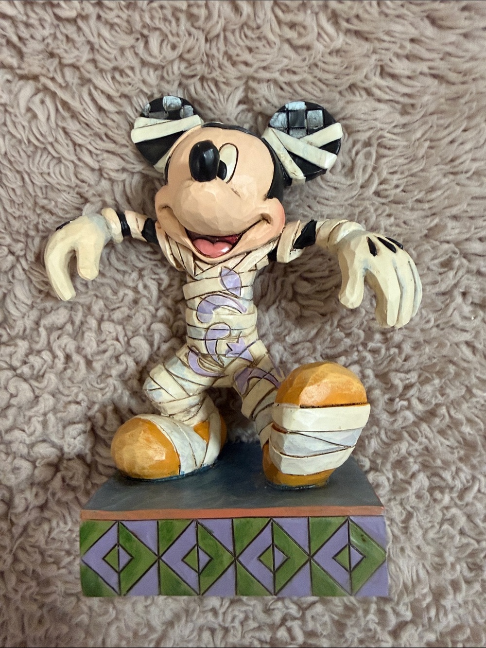 Disney Traditions Jim Shore  Mickey Mouse Mummy Figurine - Autographed